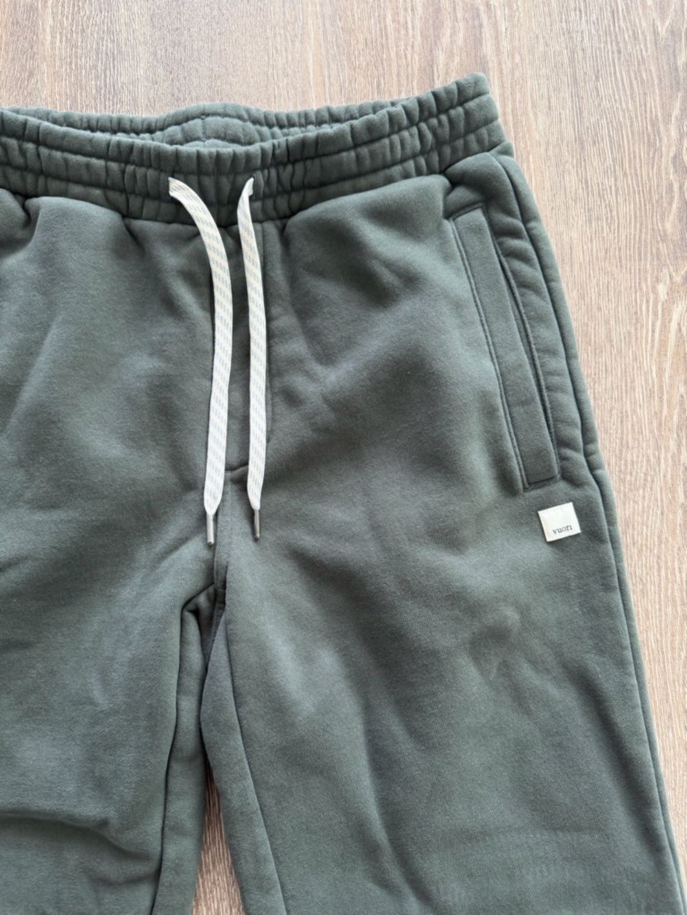 Army Green Drawstring Sweatpants - Picture 2 of 4